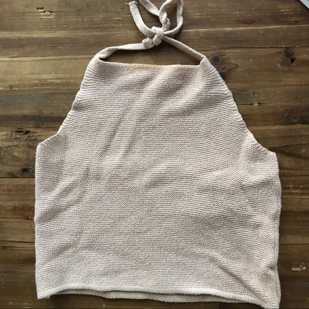 Brandy Melville Alyssa Knitted Cropped Halter